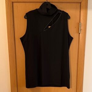 Marcella NYC Women’s Lilah Cut Out Top Blouse New Black Size XXL